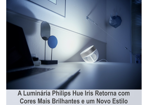 Philips Hue Iris l Limited Edition Silver l White and Color Ambiance l Bluetooth Table Lamp Smart Lighting l 2ª Geração l Luminária de Mesa e Piso l Compatível com Alexa, Apple Homekit & Google Assistant | Funciona com Bluetooth e/ou com a Hue Bridge