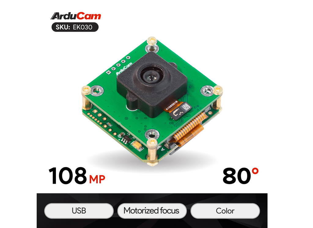ArduCam Camera 108MP USB 3.0 Sensor Sony IMX477 Foco Motorizado Compatível com todas Plataformas - Loja do Jangão - InterBros