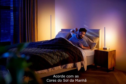 Philips Hue White & Color Ambiance Gradient Signe Oak Floor Lamp + Table Lamp Wood-Toned 2ª Geração na internet