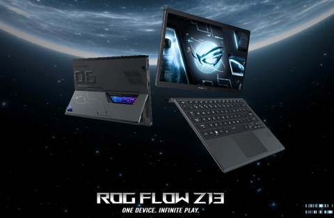 Imagen de ASUS ROG Flow Z13 2023 GZ301VU-DS94 , Laptop Tablet , 13.4" 165Hz QHD+ WQXGA 100% DCI-P3 Gaming Laptop NVIDIA GeForce RTX 4050 6GB GDDR6 Core i9-13900H