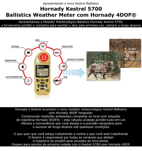 Kestrel 5700 Ballistics Weather Meter with Hornady 4DOF Bluetooth , Balístico , 0857HLSND na internet