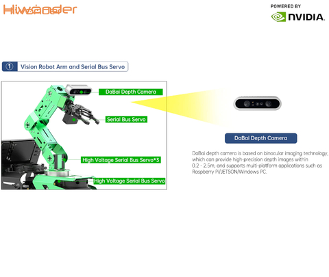 HIWONDER JetRover ROS Robot Car Developer Kit with Vision Robotic Arm Powered by NVIDIA Jetson Nano Support SLAM Mapping/ Navigation/ Python - Loja do Jangão - InterBros