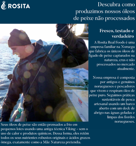 Rosita Extra Virgin Cod Liver Oil Softgels, Suplemento Alimentar Premium, Puro Óleo Extra Virgem de Fígado de Bacalhau, Made in Noruega - comprar online