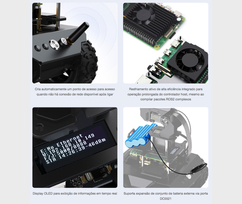 Image of WaveShare RaspRover Open-source 4WD AI Robot, Dual controllers, All-metal Body, Computer Vision, Raspberry Pi 5