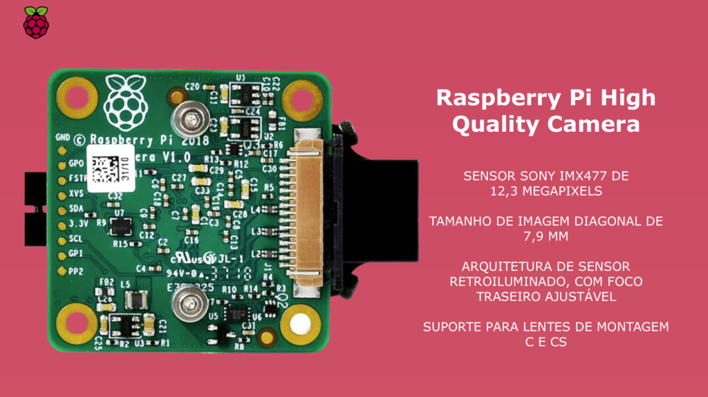 Raspberry Pi High Quality Câmera 12.3mp | Sensor Sony IMX477 de 12,3 megapixels on internet