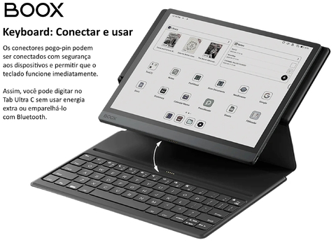 Boox 10.3 Tab Ultra C 128gb Color ePaper E-ink Tablet + BOOX Magnetic Keyboard Cover + 5 Tips - Loja do Jangão - InterBros