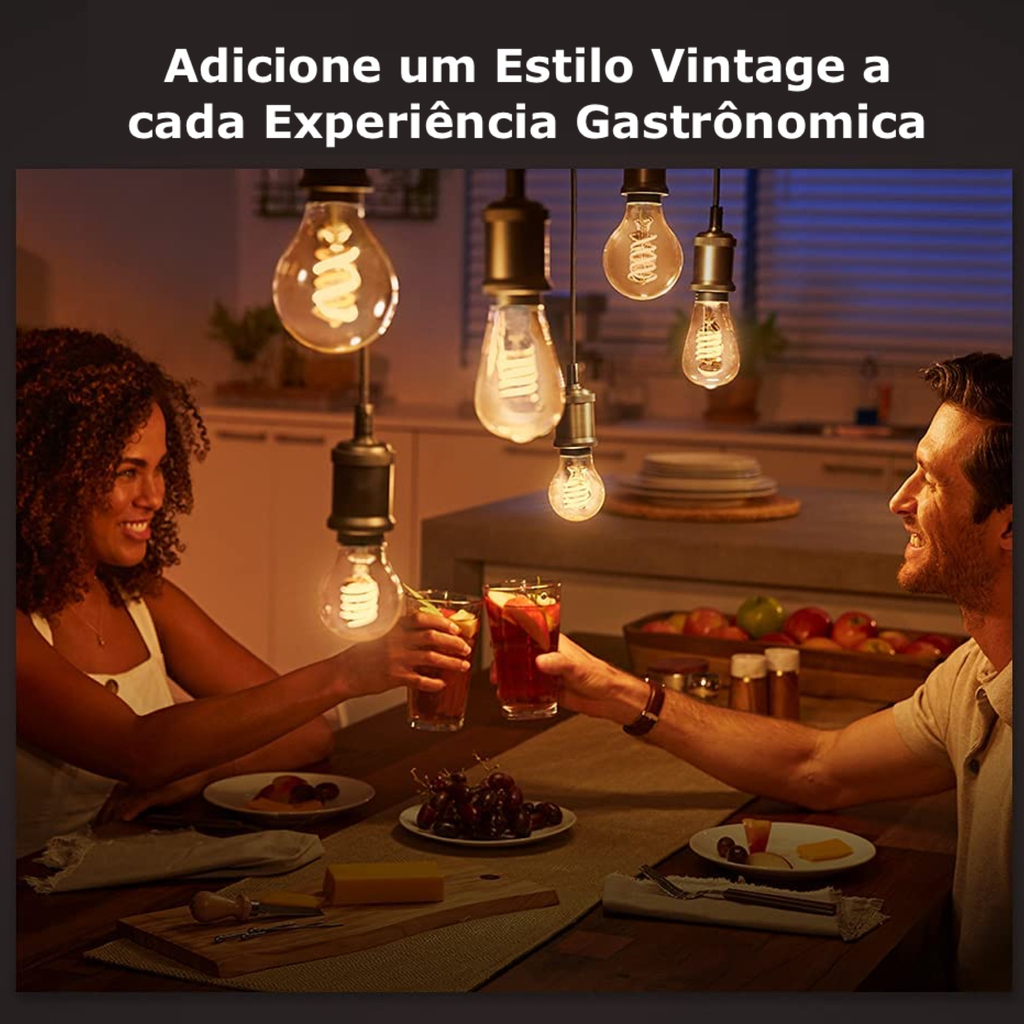 Philips Hue White Ambiance Dimmable Smart Filament l Estilo Edison ST23 l Lâmpada LED de Filamento Vintage l 2ª Geração l Mais Brilhantes l Branco Quente a Branco Frio | Compatível com Alexa, Apple Homekit & Google Assistant | Funciona com Bluetooth e/ou com a Hue Bridge - loja online