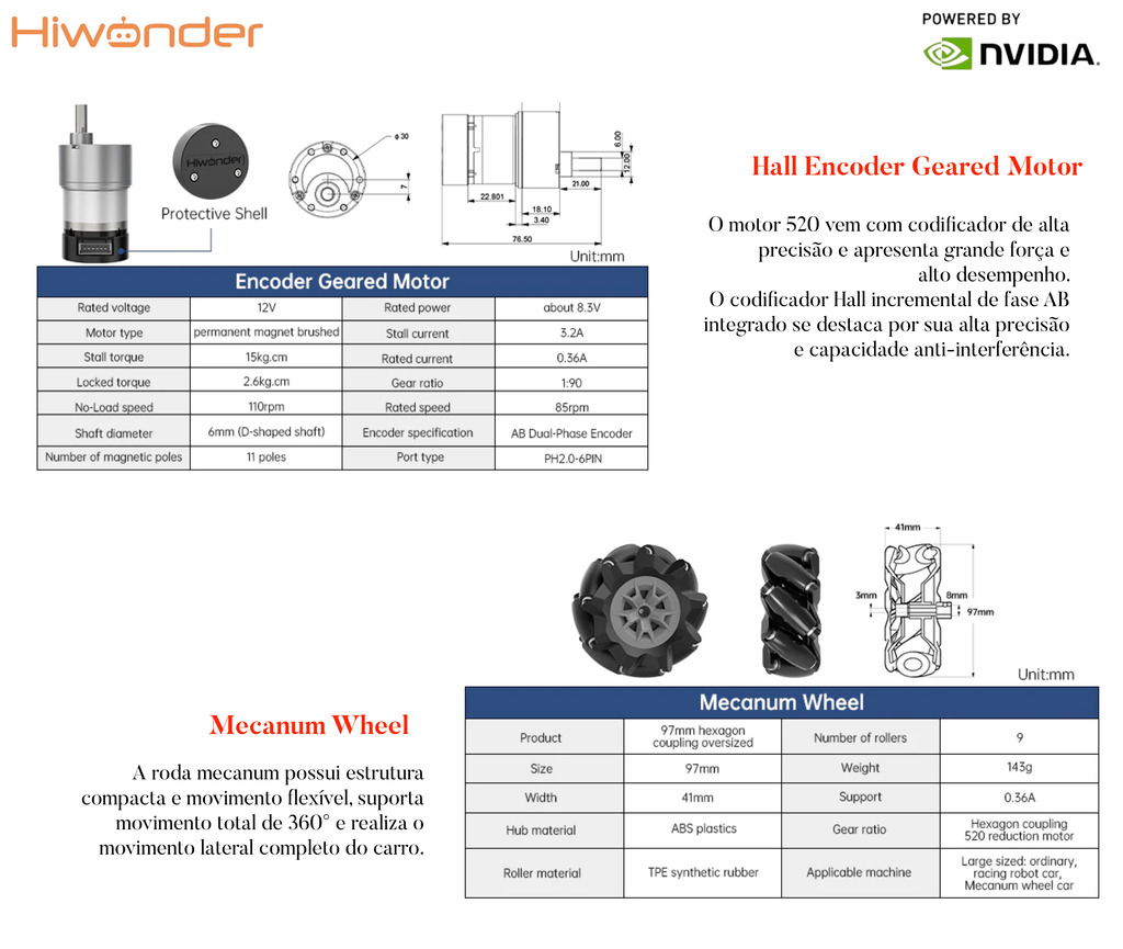 HIWONDER JetRover ROS Robot Car Developer Kit with Vision Robotic Arm Powered by NVIDIA Jetson Nano Support SLAM Mapping/ Navigation/ Python - comprar online