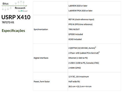 ETTUS RESEARCH USRP X410 , 787272-01 - Loja do Jangão - InterBros