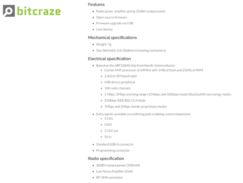 Bitcraze Dongle USB Crazyradio 2.0 - Loja do Jangão - InterBros