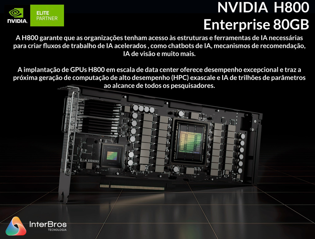 NVIDIA DGX H800 640GB SXM5 2TB , Super Computador IA - Loja do Jangão - InterBros