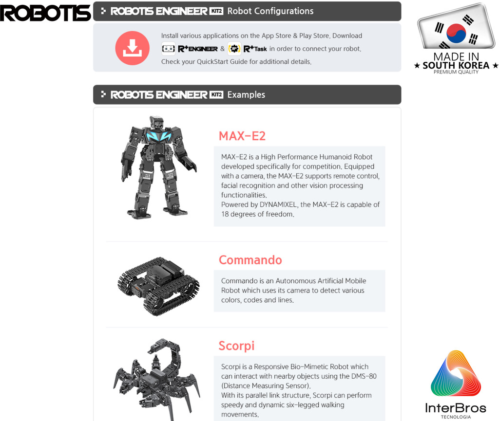 Imagen de Robotis Steamcup Engineer Robot KIT 1 + KIT 2 , Developer Kit , Habilitado para IA , Educacional , Idade: 15+