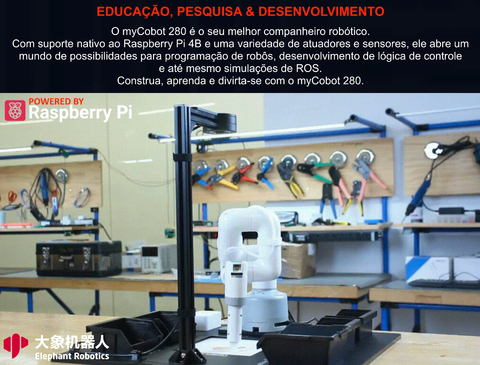 Elephant Robotics MyCobot 280 Raspberry Pi 2023 - 6 DOF , Collaborative Robotic Arm ( Raspberry Pi Version) , Educacional , Industrial , +8 anos - loja online