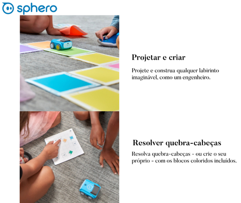 Sphero Indi Student Kit: Robô de aprendizagem STEAM sem tela para a escola - Envolva alunos a partir de 4 anos - Apresente os fundamentos da ciência da computação - Projete e crie labirintos - Aprenda conceitos de codificação - Loja do Jangão - InterBros