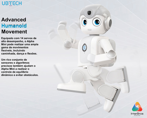 Image of UBTECH Robotics Alpha Mini Humanoid Educational Robot , Robot de Companhia, +9 anos