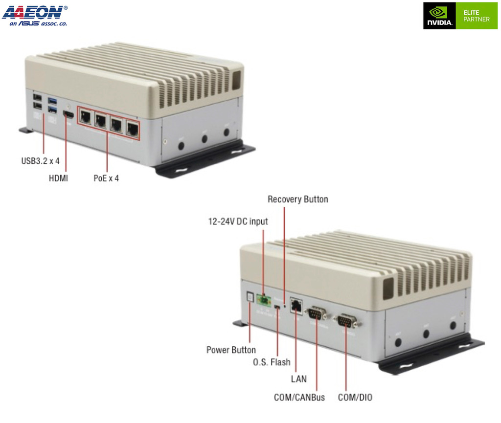 AAEON ASUS BOXER-8623AI , Computador Industrial , NVIDIA Jetson Orin Nano 4GB - Loja do Jangão - InterBros