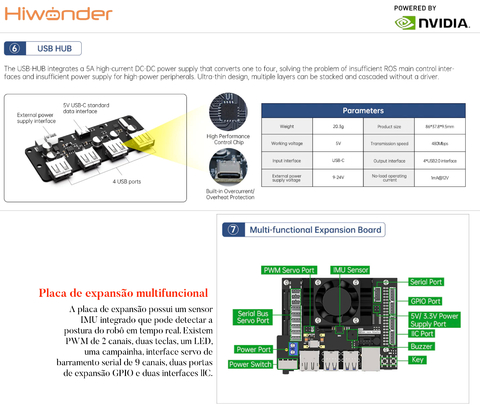 HIWONDER JetRover ROS Robot Car Developer Kit with Vision Robotic Arm Powered by NVIDIA Jetson Nano Support SLAM Mapping/ Navigation/ Python na internet