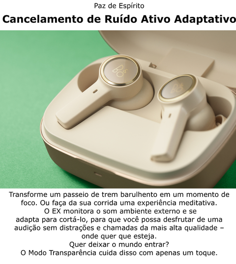 Bang & Olufsen Beoplay EX | Wireless Bluetooth Earphones | Com Microfone e Cancelamento de Ruído Ativo | 20 horas de Reprodução | Ajuste confortável À Prova de Chuva e Suor | Feito para Multitarefa | Escolha a Cor - Loja do Jangão - InterBros