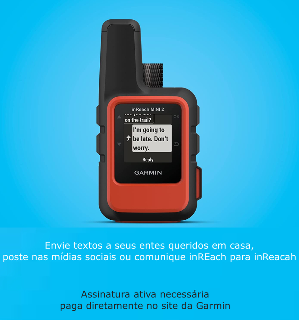 Imagen de Garmin inReach Mini 2 Compact Satellite Communicator | + Mini Dive Case | + BackPack | Hiking Handheld | Comunicador via Satélite e Navegação GPS | Mensagens bidirecionais | 100% de Cobertura Global via Satélite com Iridium | SOS Interativo Global Bidirecional | Rastreamento e Compartilhamento de Localização | 14 Dias de Bateria