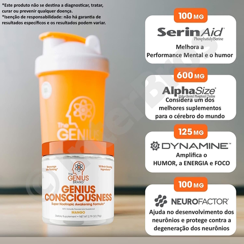 Genius Consciousness Suplemento Alimentar de Cogumelos Lion's Mane (Juba de Leão) Super Nootrópico 79 gramas - comprar online