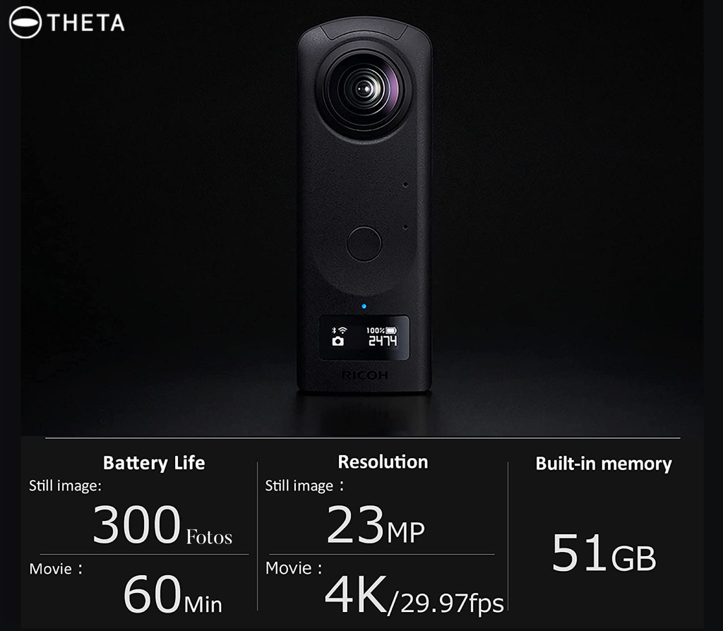 RICOH THETA Z1 51GB Câmera 360° - loja online