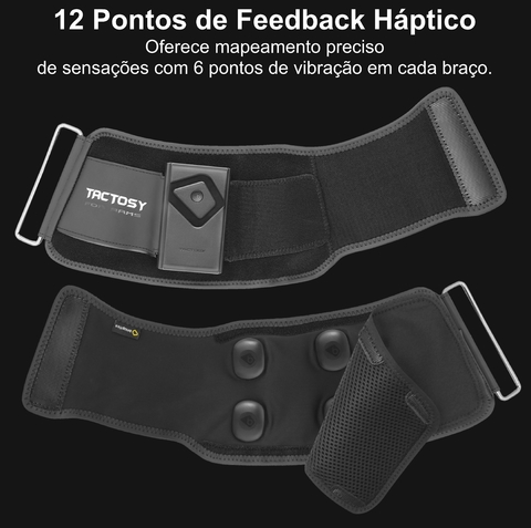 bHaptics Tactsuit l Wearable Haptic Vest , Colete Háptico , Trajes Hápticos de Corpo Inteiro , Compatível com VR PC PS4/5 XBOX