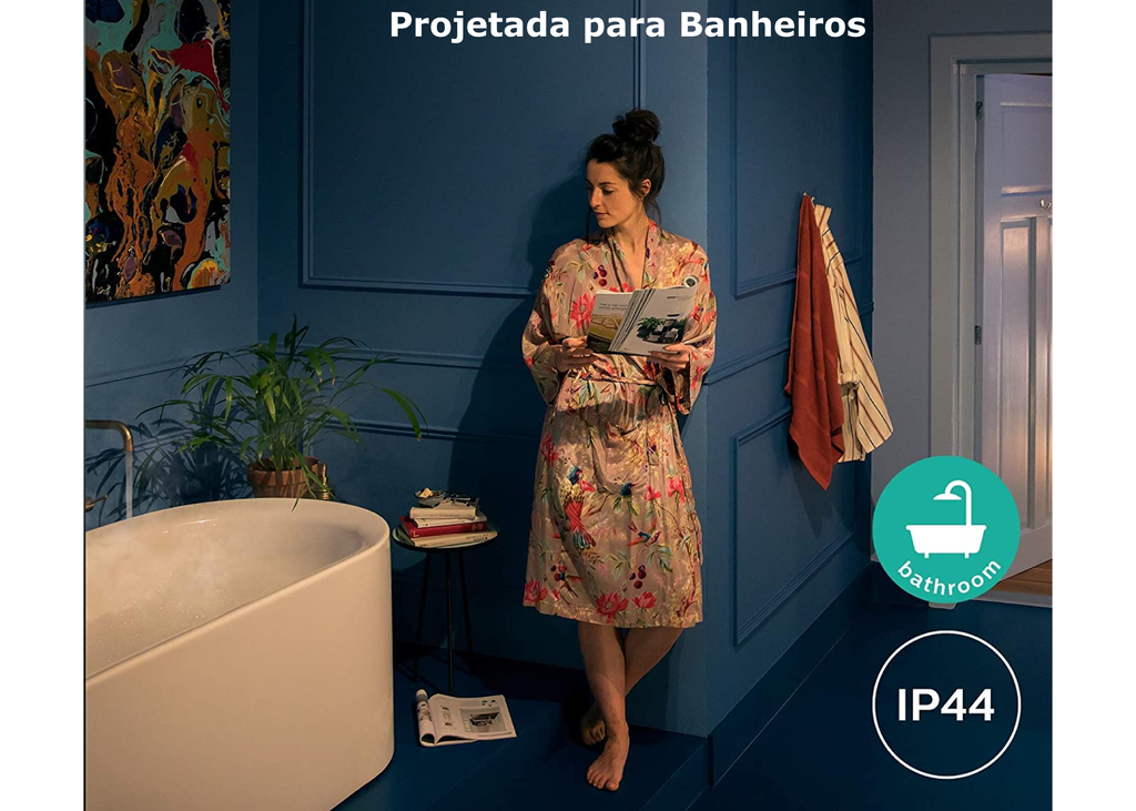 Philips Hue White Ambiance Adore Bathroom l Bluetooth l Smart Ceiling Light 3 Spots l Luminária Spot de Teto para Banheiros l Funciona com Bluetooth e/ou com a Hue Bridge - Loja do Jangão - InterBros