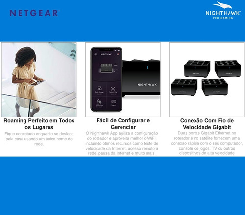 Netgear Nighthawk MK63 Mesh Sistema WiFi6 420m² na internet