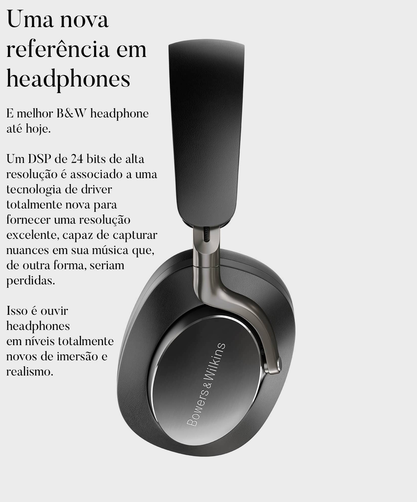 Bowers & Wilkins PX8 l Over-Ear Wireless Headphones l Cones de carbono angulares l Até 30 horas de bateria l Escolha sua cor - loja online