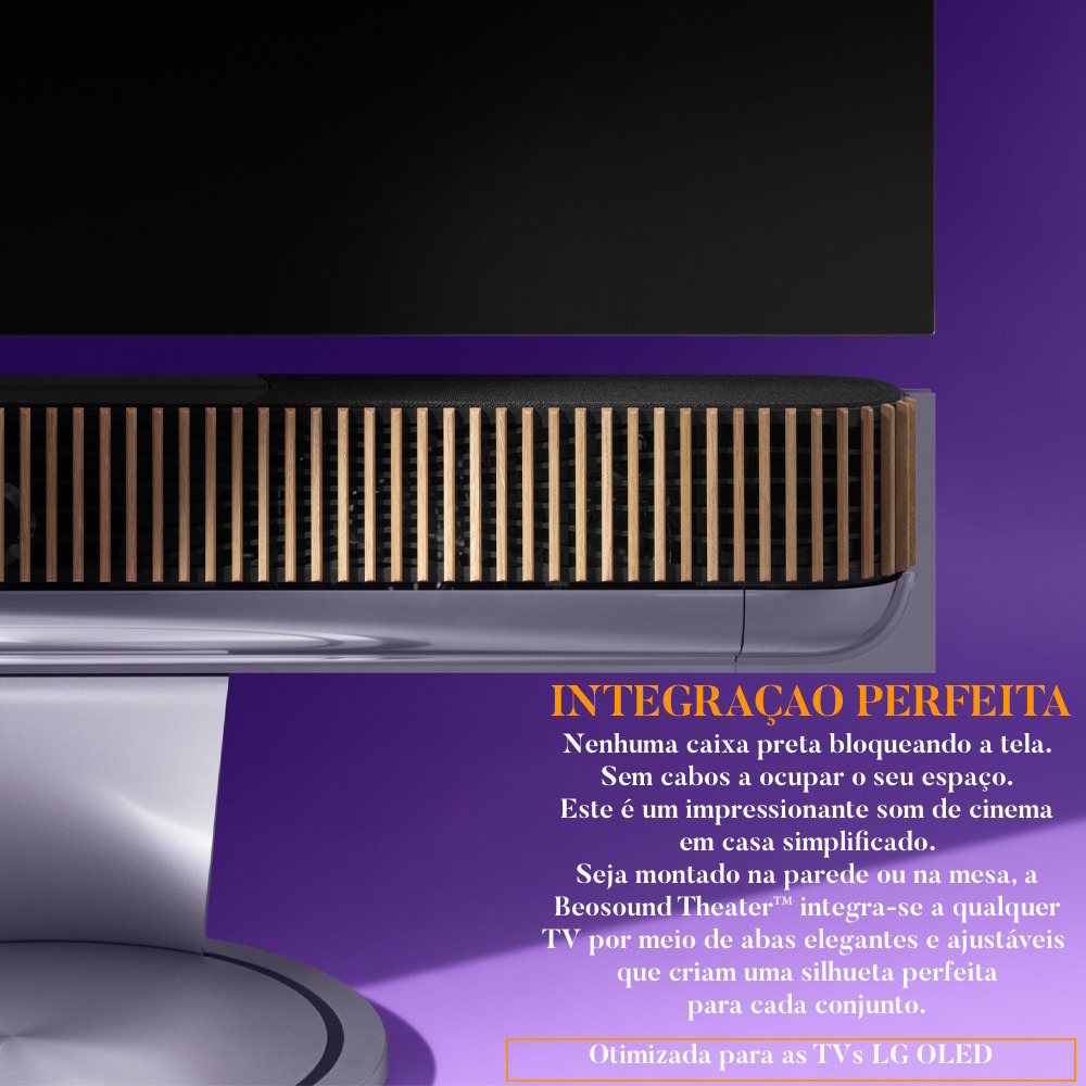 Bang & Olufsen Soundbar Theater l Soundbar Inteligente l Rack Motorizado l WiFi & Bluetooth l Poderosíssima Potência 800W l Chromecast & Google Assistant Integrados l Compatível com Apple 2 & Spotify Connect l Recomendado para áreas de 10m² até 60m² - Loja do Jangão - InterBros