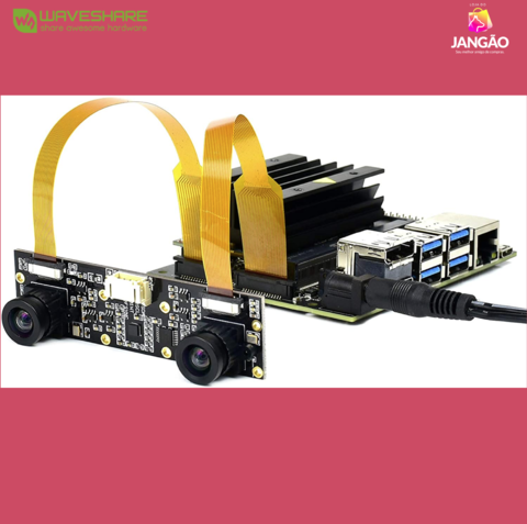 Raspberry Pi 4 Computer Model B 4GB RAM + Waveshare Binocular Camera Depth Stereo Module 8MP - buy online