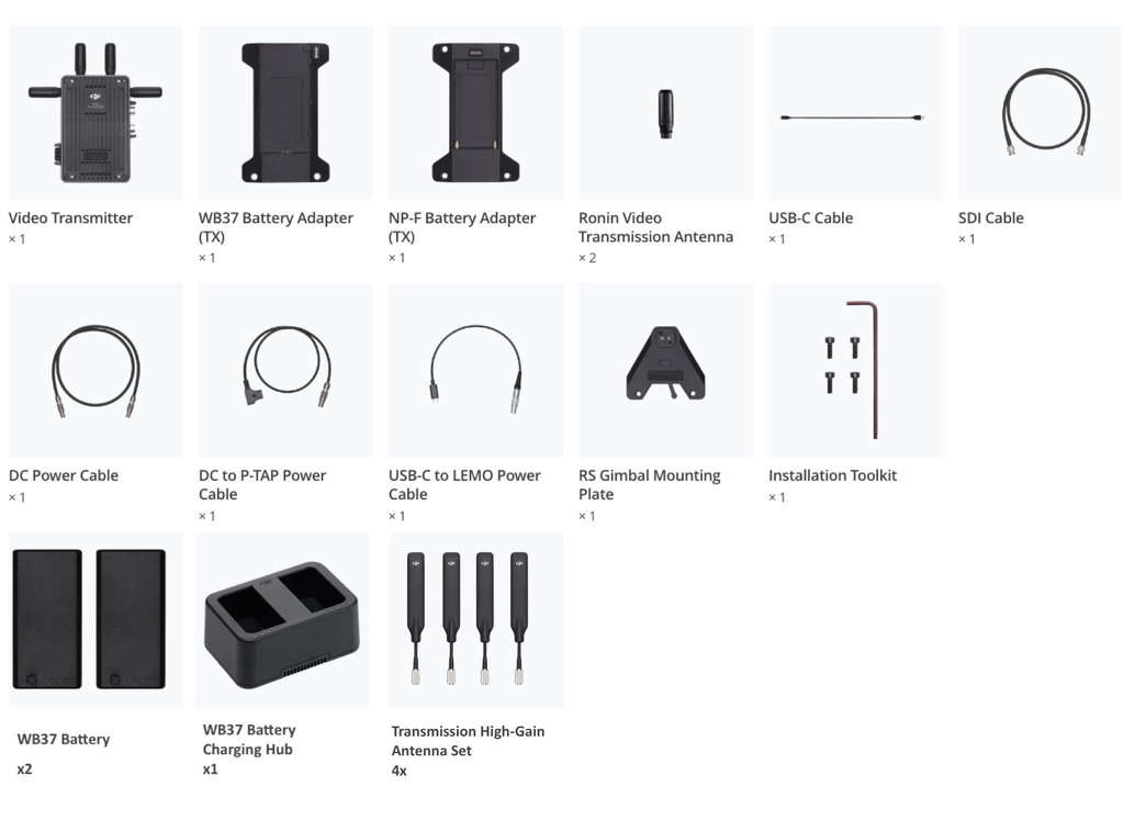 Imagem do DJI Wireless Video Transmitter + 2 Baterias WB37 + Charging Hub + High-Gain Antennas CP.RN.00000180.01