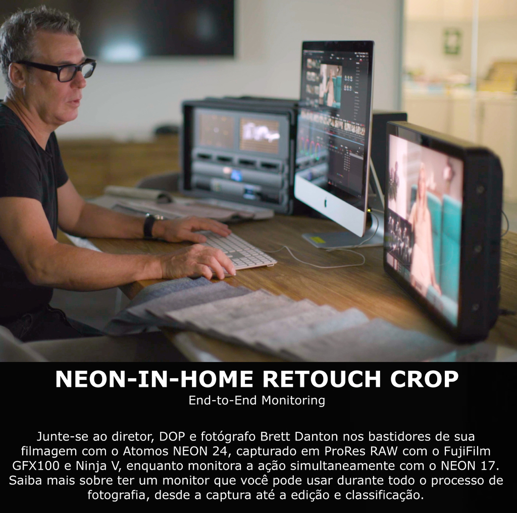 Atomos Neon Series 24" 4K | 10-Bit HDR Cinema Monitor-Recorder | for On-Set and In-Studio Production - Loja do Jangão - InterBros