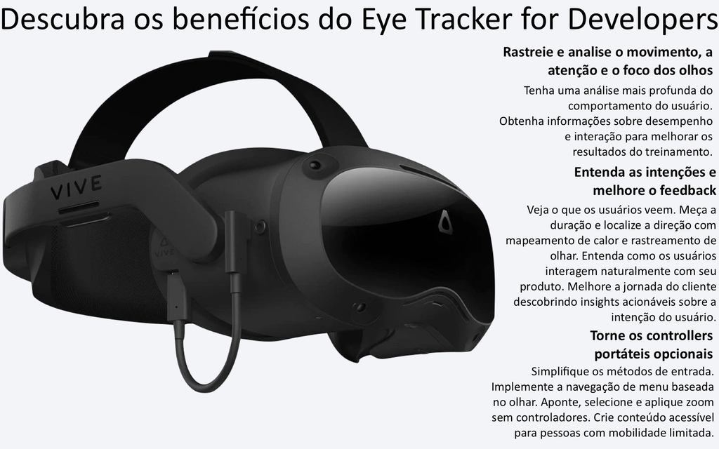 Image of HTC VIVE VR FOCUS 3 EYE & FACIAL TRACKING , VIVE Sync , MetaHuman , A nova era da VR empresarial