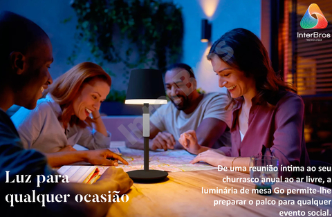 Philips Hue Go Portable Table Lamp Luminária Portátil de Mesa - tienda online
