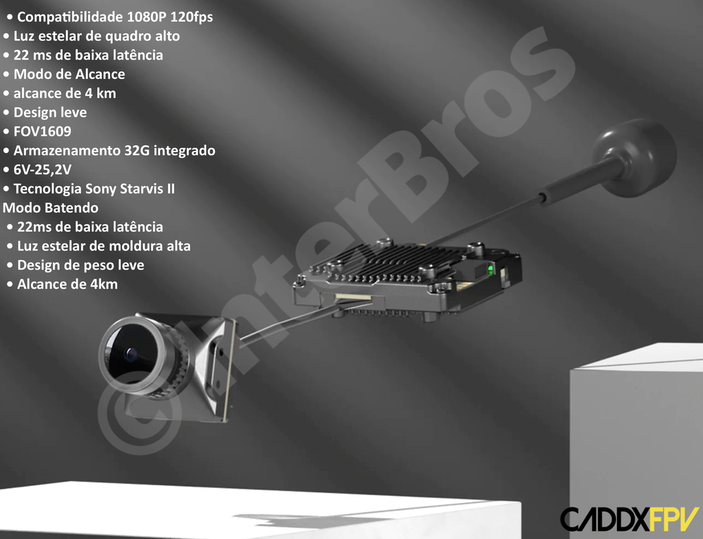 CADDXFPV Walksnail Avatar HD Pro Kit 32GB Receiver com Gyro & Camera l Kit FPV Drones & UAVs l Compatível com DJI Camera & Fatshark - Loja do Jangão - InterBros