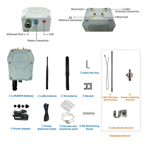 Sensecap Outdoor Gateway , Protocolo LoRaWAN , AU915 - buy online