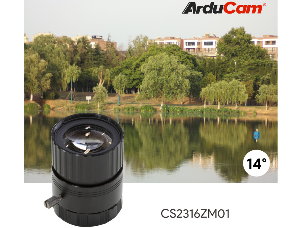 Arducam CS-Mount Lens Kit for Raspberry Pi HQ Camera (Type 1/2.3), 6mm to 25mm Focal Lengths, 65 to 14 Degrees, Telephoto, Wide Angle, Pack of 5 , LK004 na internet