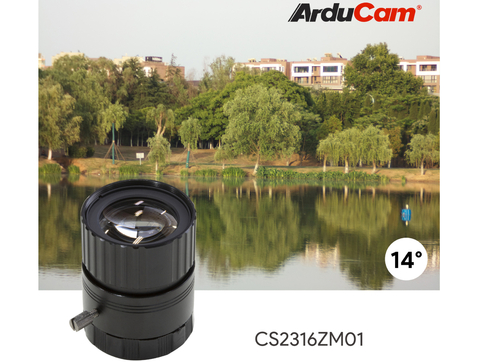 Arducam CS-Mount Lens Kit for Raspberry Pi HQ Camera (Type 1/2.3), 6mm to 25mm Focal Lengths, 65 to 14 Degrees, Telephoto, Wide Angle, Pack of 5 , LK004 na internet