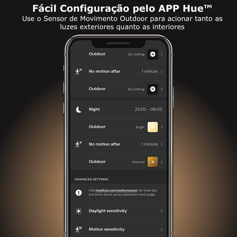 Imagem do Philips Hue Discover Outdoor Floodlight + Hue Dusk-to-Dawn Sensor de Movimento Outdoor l Luminária de Parede l Projetor de Segurança l Poderoso Fluxo Luminoso 2.300 lumen l LED Integrado l Compatível com a Alexa, Apple Homekit & Google Assistant | Requer Hue Bridge