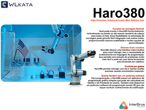 Wlkata Robotic Arm Haro380 , Simulação de Fábrica 4.0 Inteligente & Educação AIoT , ChatGPT integrado , +5 anos - tienda online