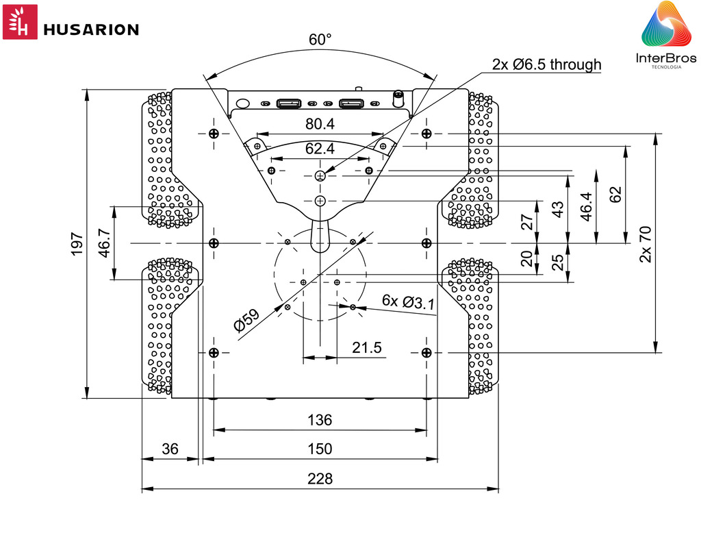 Husarion ROSbot 2R Autonomous, Open Source Robot Platform