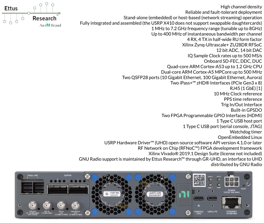 ETTUS RESEARCH USRP X410 , 787272-01 - loja online