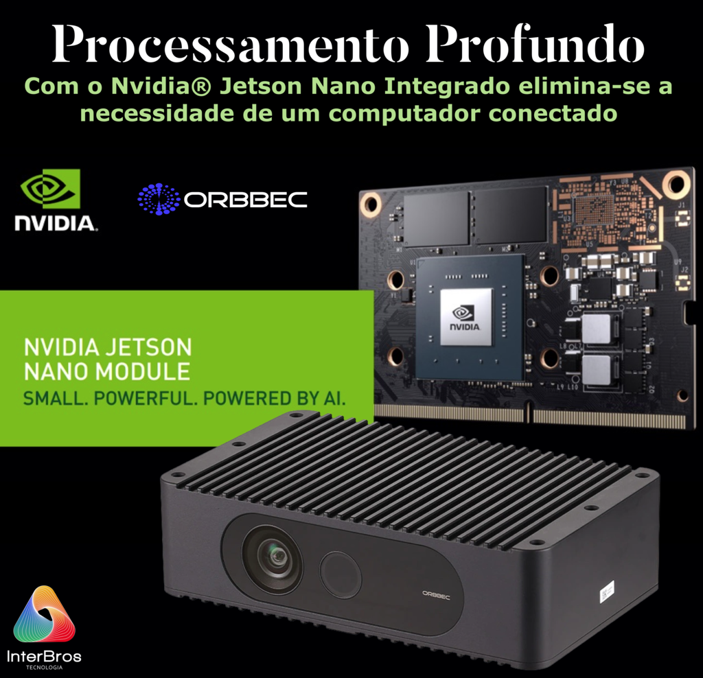 Imagem do Orbbec Femto Mega I ToF Camera , NVIDIA Jetson Nano , Sterero Depth Camera , Tecnologia MicroSoft Azure