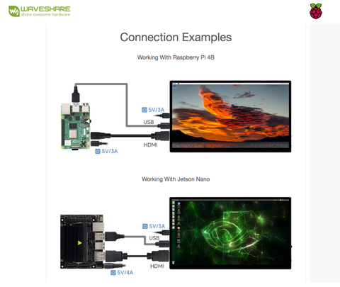 WaveShare Display 13.3" 2K AMOLED Touch, 2560×1440, HDMI/Type-C Display Interface, Optical Bonding Toughened Glass Panel, Metal Case , Raspverry Pi , Jetson Nano , Jetson NX - loja online