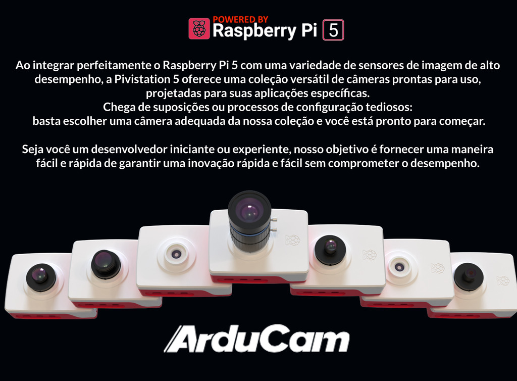 Arducam Pivistation 5 Klarity, 20MP IMX283 All-in-one High Sensitivity Raspberry Pi 5 Camera Kit , B0502 - loja online