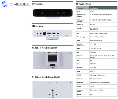 Orbbec Persee 2 , Sterero Depth Camera , All in one - loja online