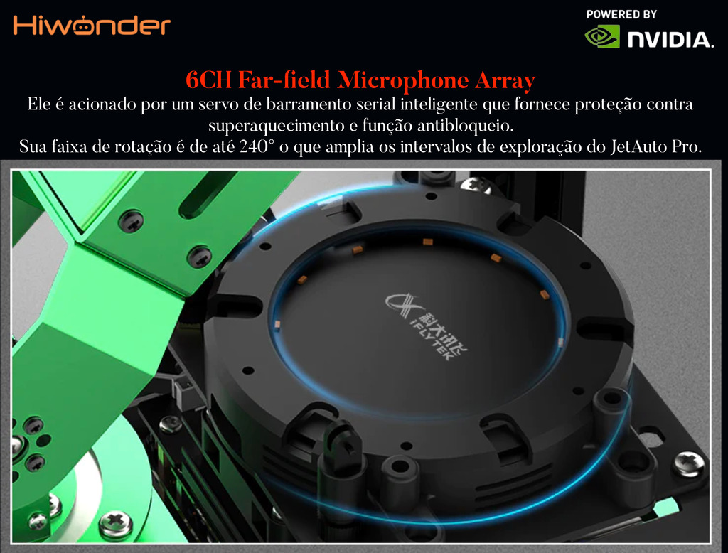 Imagen de HIWONDER JetRover ROS Robot Car Developer Kit with Vision Robotic Arm Powered by NVIDIA Jetson Nano Support SLAM Mapping/ Navigation/ Python