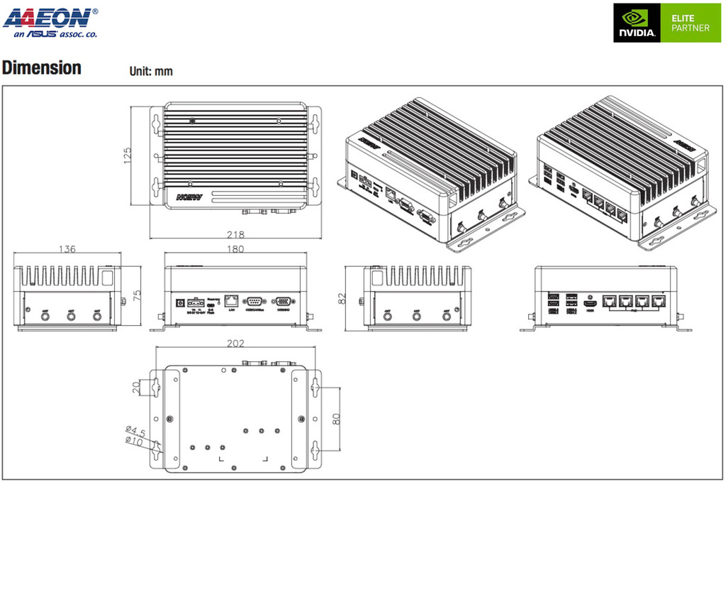 AAEON ASUS BOXER-8623AI , Computador Industrial , NVIDIA® Jetson Orin(TM) Nano 8GB - loja online