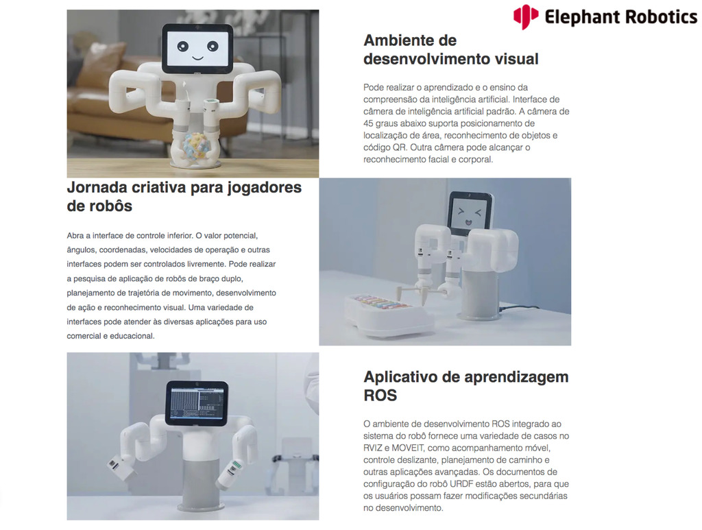 Elephant Robotics myBuddy 280 , Double 6-Axies Collaborative Robot, Dual Arm Robot , Raspberry Pi - tienda online